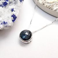 ราคา สร้อยคอเงินจี้พลอยลอนดอนบลูโทพาส London Blue Topaz (3962732517)