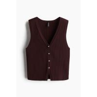 ราคา H&M(เอชแอนด์เอ็ม) เสื้อกั๊กเสื้อถักแบบปุ่มหน้า ผู้หญิง 1289496_1 (43952175884)