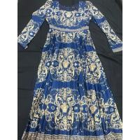 ราคา เดรสยาวสีน้ำเงินอัดพลีท (43265025050)