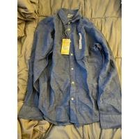 ราคา muji ผช ลีนิน mens สีน้ำเงินยีนส์ size M แขนยาว คอปก มือ1 (29866254048)