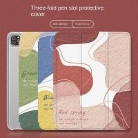 ราคา สําหรับIPad Air5 Gen10 IPad IPad Pro11 2021 Gen9 Air4 Air3 Gen8/7 Air1/Air2 9.7 10.5 11 นิ้วชุดContrast Line Shanhe TPUซิลิโคนIPadพร้อมผู้ถือปากกา (42120776007)