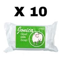 ราคา แพ็ค 10 ก้อน สบู่ Jonica Goat Milk Soap สบู่นมแพะโจนิก้า 100 กรัม (7843897744)
