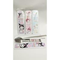 ราคา Hello Kitty Kuromi Cinnamoroll My Melody ชุดช้อนส้อมเด็กตะเกียบชุดบนโต๊ะอาหารตาราง Ware อุปกรณ์ (42071476774)