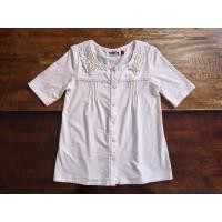 ราคา BL11 เสื้อผู้หญิง flynow สีครีม ปกปักมุก size 34*มือสอง (10138510169)