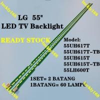 ราคา แถบไฟแบ็คไลท์ทีวี LED สําหรับ LG 55 นิ้ว 55UH617T-TB 55UH617T 55UH615T-TB 55UH615TB 55LH600T 55UH617 55UH615 55LH600 1 ชุด (18347614525)