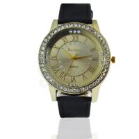 ราคา Poca Watch Kanima Watchสายหนัง นาฬิกาข้อมือผู้หญิง ตัวเรือนทอง สายหนัง ราคาถูกสายหนังสีดำ (สีGold) ขอบเพชร รุ่นยอดนิยม (512501368)