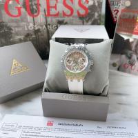 ราคา สายซิลิโคนสีขาว ประดับคริสตัลสวยหรูดูแพง ✨ นาฬิกา Guess GW0407L4 HEIRESS White (28902896482)