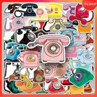 ราคา YHLพร้อมส่ง 50แบบ Sticker โทรศัพท์หมุน โบราณ ย้อนยุค Retro Rotary Dial Analog Telephone (25241481984)