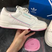 ราคา ร้องเท้าผ้าใบ adidas ผู้หญิงสีขาวลายชมพูของแท้‼️น่ารัก ของใหม่ ไม่เคยใส่ อปกครบ (6116665990)