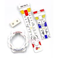ราคา กรอบสาย G-SHOCK แท้ ขาวเงา ฟอนต์แดงสลับน้ำเงิน สกรีนลายGundam RX-78-2 ใส่กับรุ่น GA-100,GA-110,GA-120,GAX-100 สายนาฬิกา (10115594572)