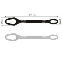 ราคา อเนกประสงค์ Torx ประแจความหนา 5 มม. Self-Tightening ปรับประแจ Double Head Torx ประแจเครื่องมือ AV888 (42722186903)