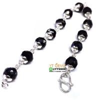 ราคา สร้อยข้อมือนิล สร้อยข้อมือเงินแท้ 92.5% ประดับ พลอยนิลแท้ สร้อยข้อมือผ่าหวาย ยาว 16.5,18,19 ซม. YTG-10751 (7654363675)