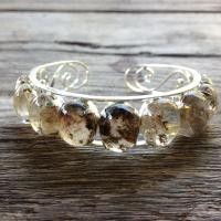 ราคา Qq-2z โป่งข่าม กำไลเงินชุบ หินแท้ธรรมชาติ แก้วโป่งข่าม กำไลหินสีใส (7102378245)