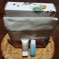 ราคา SALE!!! Clarins กระเป๋าเครื่องสำอาง + V Facial Wrap + Eye Remover (2323928130)