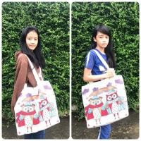 ราคา กระเป๋าย่าม ลายช้าง ลายนกฮูก (14713690073)