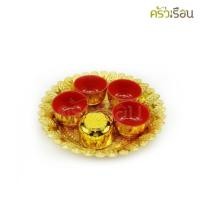 ราคา MP ถ้วยชาพร้อมถาด ลายไทย พลาสติก 7 นิ้ว รุ่นนกยูง A1043/555 (1332542906)