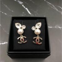 ราคา ต่างหู Chanel Pearl&Crystal ห้อยLogo CC (20350174605)