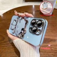 ราคา Hello Kitty กระจกแต่งหน้าสําหรับ OPPO A15 A15s R17 R15 Pro R11s R11 A83 หรูหราชุบเคสโทรศัพท์ Hello Kitty กระจกกรณีผู้ถือขาตั้งฝาครอบนุ่ม (28090281157)