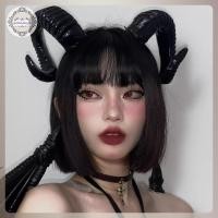 ราคา GG 1 ชิ้น Gothic สัตว์แกะ Devil Horns ฮาโลวีน Carnival Party เครื่องแต่งกาย Props ปีศาจ Horn Headdress คอสเพลย์ Headwear TH (25346886676)