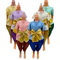 ราคา ชุดไทยเด็กชายเสื้อผ้าฝ้ายโจงกระเบนผ้าไหมแถมผ้าคาดเอวทุกชุดส่งจากกรุงเทพฯ (29739744165)