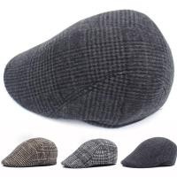 ราคา DELA FASTMens ฤดูใบไม้ร่วงฤดูหนาวหนาหมวก Beret Golf Taxi Driver Newsboy หมวกสบายๆ (24147218998)