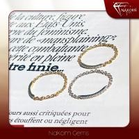 ราคา นคร เจมส์ แหวนเพชรแท้ ทองคำแท้14K(58.5%) แหวนโซ่เพชร ขายได้ จำนำได้ พร้อมใบรับประกัน (มีของแถม) (24838400275)