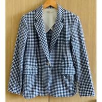 ราคา เสื้อสูทลายสก็อตสีขาวน้ำเงินแขนยาว แบรนด์ CC DOUBLE O ป้ายติดไซด์ L อก 40“ ยาว 25” (ของแม่ค้าเองค่ะ) (24985250973)