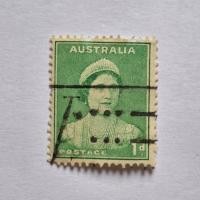 ราคา แสตมป์ Australia 1d green Princess Elizabeth - มือสอง (24731867592)