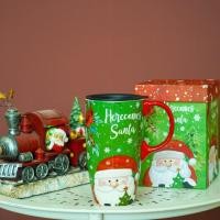 ราคา ดูซาลลี่ แก้วเซรามิคคริสต์มาสถ้วยกาแฟแก้วสูงพอร์ซเลนถ้วยชาลาเต้ที่มีฝาปิดและจับ17ออนซ์.กล่องสี,ซานตาคลอส 9จิ4 (42917883274)