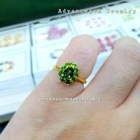ราคา แหวนทองแท้ พลอยเขียวส่อง พลอยแท้ค่ะ (24940410311)