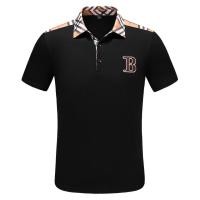 ราคา BURBERRY6688 POLO Shirt Short-Sleeved Mens Pure Cotton Plaid Stitching Short-Sleeved High-End POLO Shirt (42822202271)