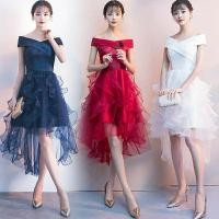 ราคา สินค้าพร้อมส่ง เดรสออกงานสั้นหน้าหลังยาว​ ชุดเพื่อนเจ้าสาว (5975138125)
