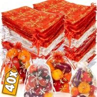 ราคา ถุงของขวัญ Organza เกล็ดหิมะทอง-10/20/40 ชิ้น|โปร่งใส Candy Goodies เครื่องประดับ Organza ถุงตาข่าย|ถุงของขวัญหูรูดคริสต์มาส (41371516372)