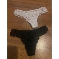 ราคา กางเกงชั้นในลูกไม้สีขาว สีดำ แบบจีสตริง สไตล์เซ็กซี่น่ารัก ขายเป็นคู่ (15840647638)