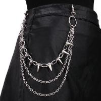 ราคา Punk Spike Rivet Layered Metal Chain Keychains For Men Women Pants Jeans Biker Gothic Rock Belt Chains Jewelry Accessori (25394510394)