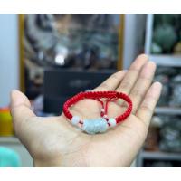 ราคา สร้อนแขนหยก ปี่เซี่ยเนื้อสวย งานถักเชือกแดง ฟรีไซส์ (25000460726)