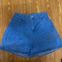 ราคา กางเกงยีนส์ขาสั้นข้างหลังเอวสม็อค (42851248885)