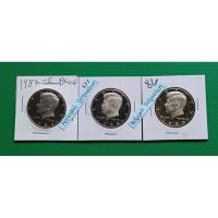 ราคา เหรียญ Kennedy Half Dollar Proof Strike ปี 1986,1984,1982 ขัดเงา (24783721526)