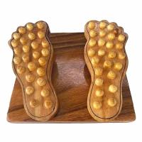 ราคา ไม้นวดฝ่าเท้าสปริงรูปเท้า ไม้เนื้อแข็ง รับน้ำหนักได้ 90kg. ที่นวดรูปฝ่าเท้า Foot massager ที่นวดกดจุดฝ่าเท้า แท่นนวดเท้า (41018404632)