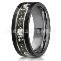 ราคา แหวนเหล็กทังสเตน ขนาด 8 มิลลิเมตร สีดำ พร้อมฟิลลิ่งเงิน foil (43420086999)