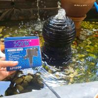 ราคา โอ่งน้ำล้น ทรงขดหอย+ฐานวาง+ปั้ม AP1200 (ได้ 3 ชิ้น) โอ่งน้ำล้นดินเผา ตกแต่งอ่างปลา ตกแต่งสวน (41263882566)