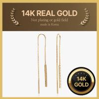 ราคา [Helene Jewelry] ต่างหูทองแท้ 14K ลิงค์ต่างหูทองหยด (27557758411)