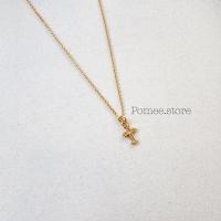 ราคา พร้อมส่ง สร้อยคอไม้กางเขน งานชุบทองคำขาว (16051797173)