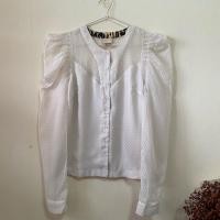 ราคา เสื้อแขนยาวชีฟอง สีครีม ไหล่ทรงตุ๊กตา H&M (24120340082)