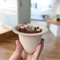 ราคา กระถางดินเผาทรงแตรปากบาน กว้าง 4 นิ้ว 12 ใบ (8085326987)