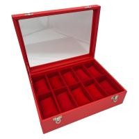 ราคา กล่องนาฬิกา กล่องใส่นาฬิกา กล่องเก็บนาฬิกาแบบ 10 เรือน พร้อมหมอนกำมะหยี่ (28584453901)
