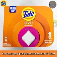 ราคา {Tide®} Evo Detergent Spring Blast Medium load 30 Count แผ่นผงซักฟอก (43122394777)
