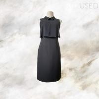 ราคา เดรส ทำงาน USED: ZEIN Dress เดรส สีดำ แขนกุด ปิดคอ จีบทวิสผ้าชีฟองช่วงอก ทรงสอบ-มือสอง (11024344686)