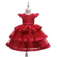 ราคา เสื้อผ้าเด็ก ชุดเดรส ชุดเต้น ชุดออกงาน สีแดง กระโปรงระบาย น่ารักสดใส (5509086035)