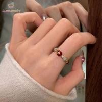 ราคา CODแฟชั่นเกาหลีแหวนโบว์ลูกปัดสีแดงผู้หญิงสีทองระดับไฮเอนด์ เปิดแหวน ของขวัญวันเกิดนักเรียน-Lune (40255811586)